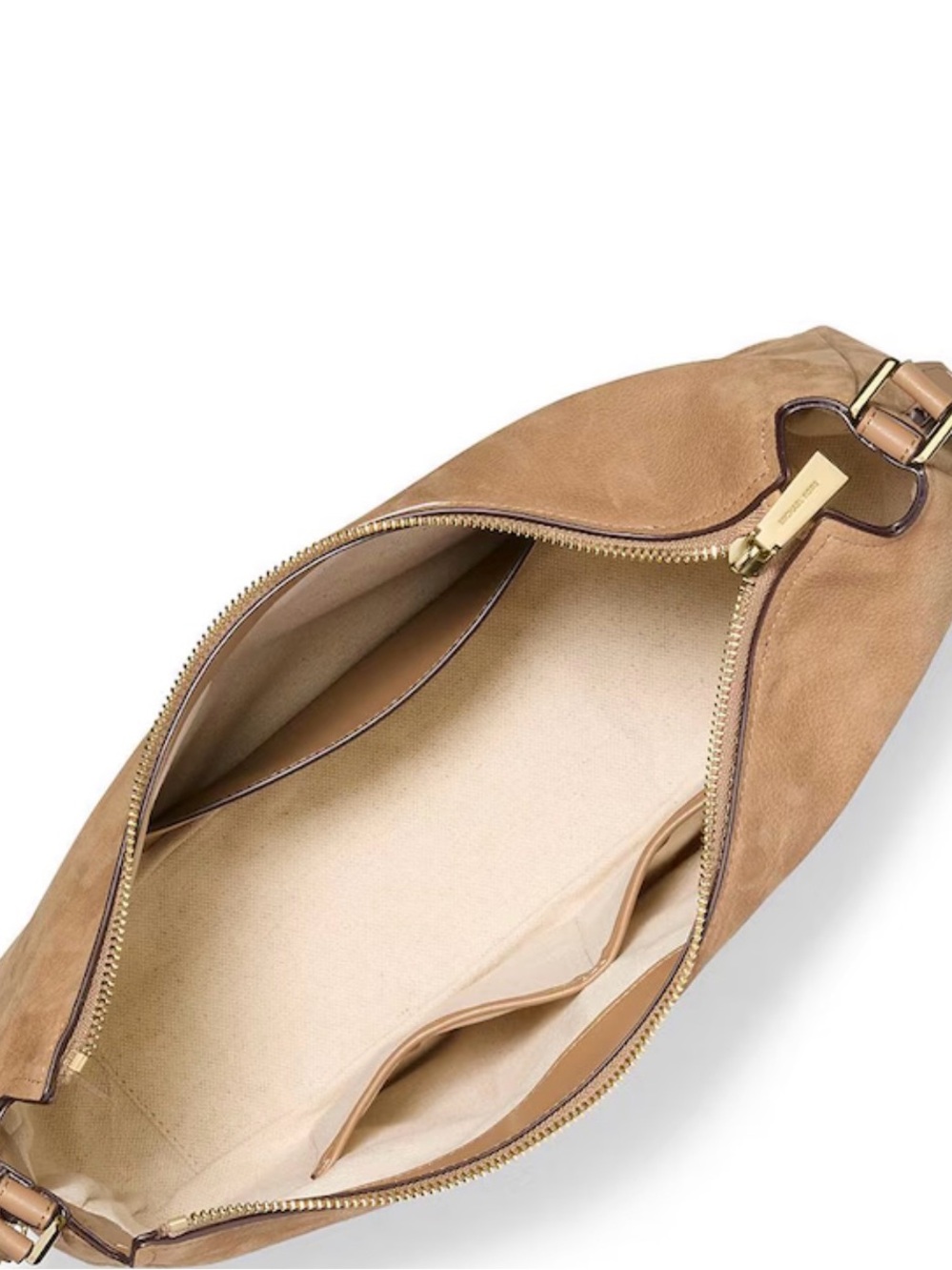 Michael Kors Tan Suede Shoulder Hobo with Gold Hardware - Picture 2 of 8